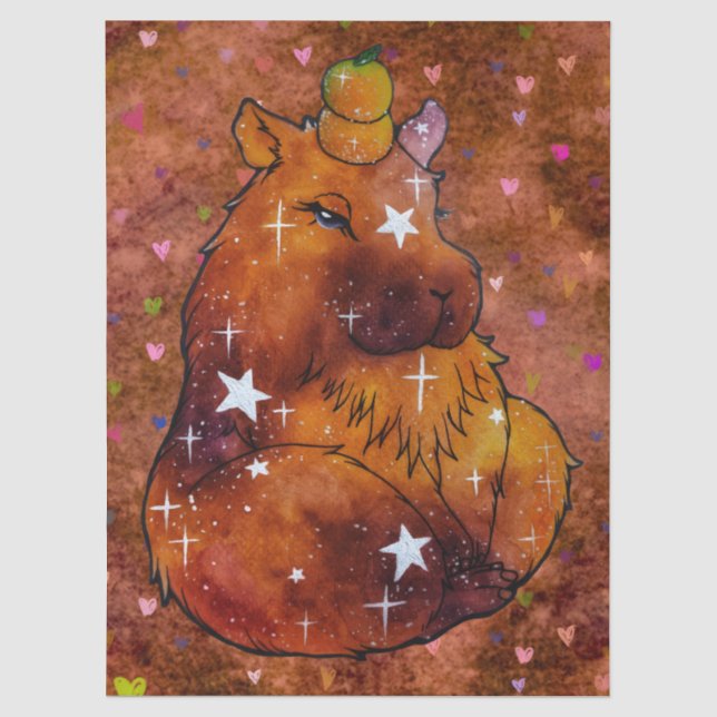 Capybara namens Dream Seidenpapier (Vorderseite)