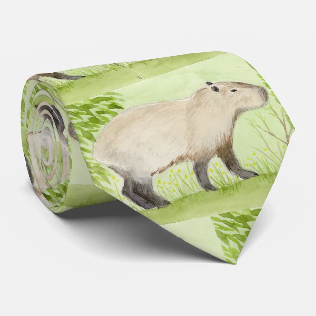 Capybara Neck Tie Krawatte (Gerollt)