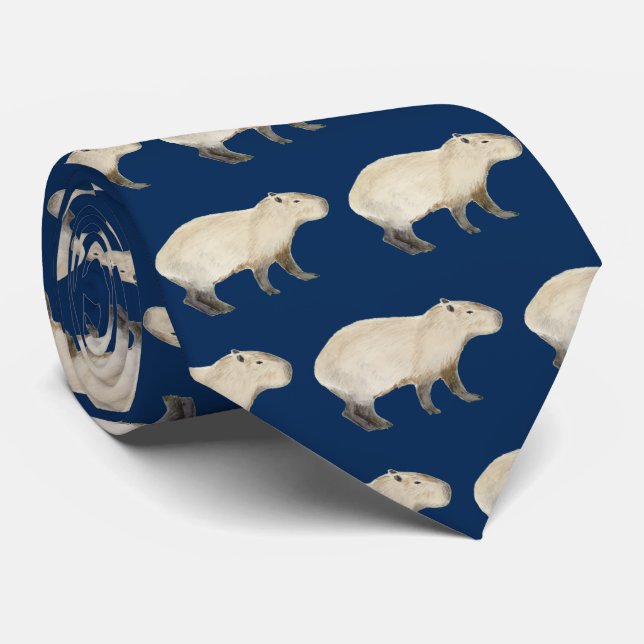 Capybara Neck Tie Krawatte (Gerollt)