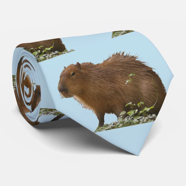 Capybara Neck Tie Krawatte (Gerollt)