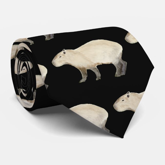 Capybara Neck Tie Krawatte (Gerollt)