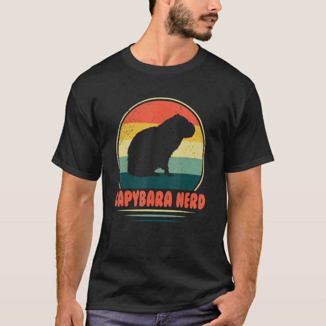 Capybara Nerd Süße Tier Rodent Capybara Haustier O T-Shirt (Vorderseite)