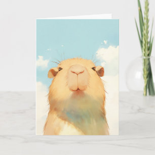 Capybara Niedliche Gesichter Karte