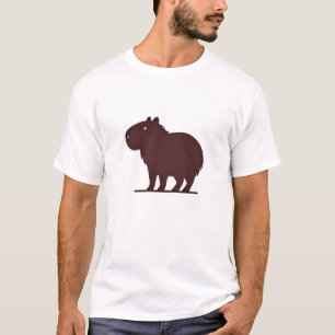 Capybara Niedliche Minimalistische Silhouette Natu T-Shirt