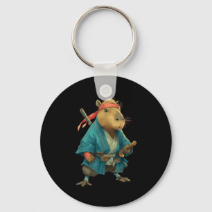 Capybara-Ninja-Samurai-Japan-Lustiges-Japanisches- Schlüsselanhänger