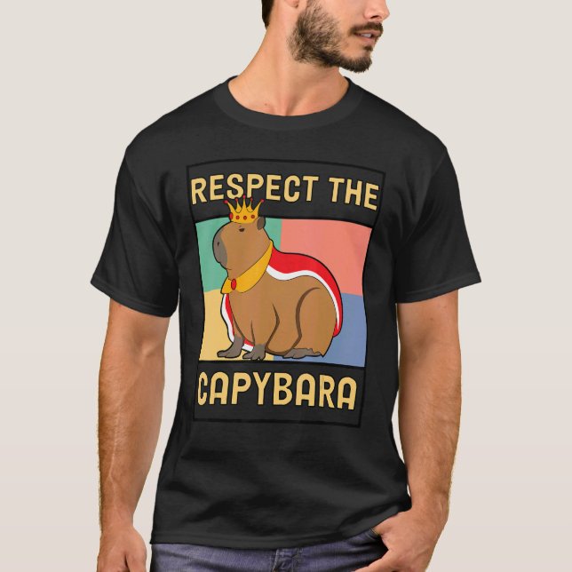 Capybara Ok I zieht Capybara Retro hoch T-Shirt (Vorderseite)
