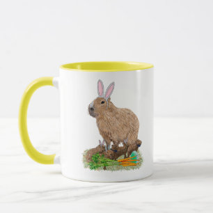 Capybara Ostern Süßes Kaninchen Lustig Tasse