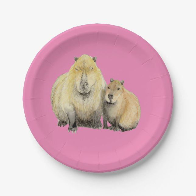 Capybara Pappteller (Vorderseite)