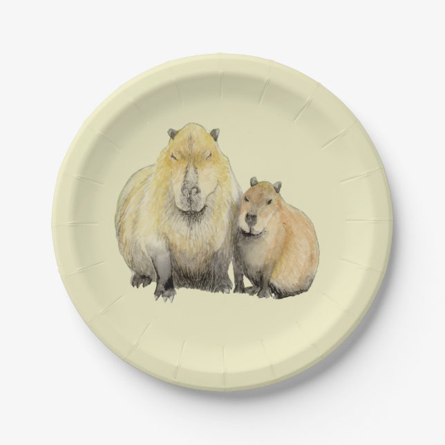Capybara Pappteller (Vorderseite)