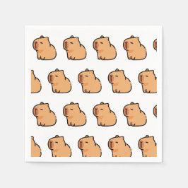 Capybara Party Napkins | Süße Tier Birthday Serviette