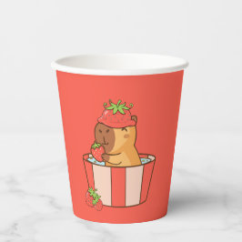 Capybara Party Paper Cup | Süße Tier Birthday Pappbecher