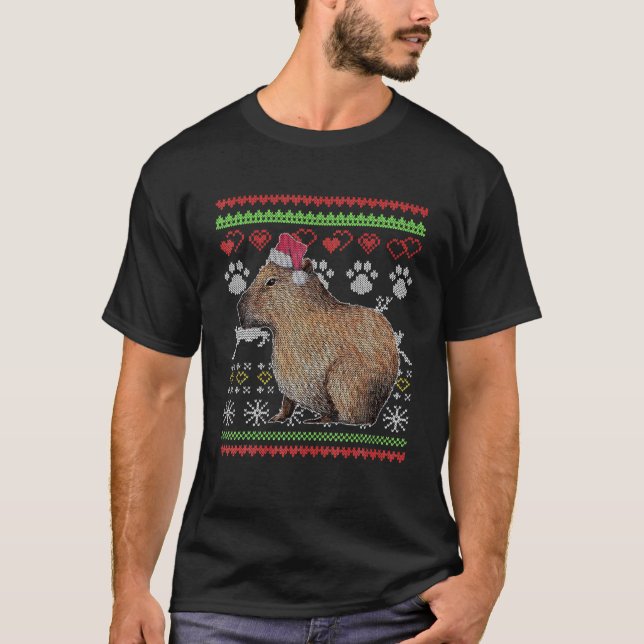 Capybara Père Noël-Claus Ugly Christmas Sweat Holi (Devant)