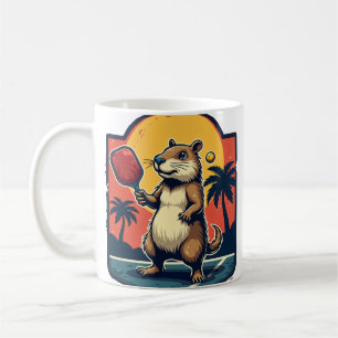 Capybara Pickleball Club Retro-Logo Sportkunst Ani Kaffeetasse