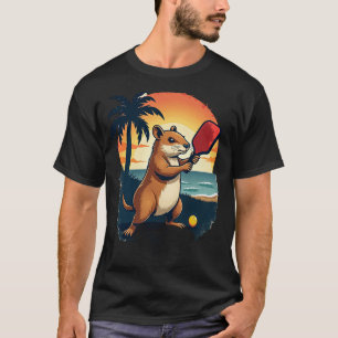 Capybara-Pickleball-Club-Retro-Sportlogo Capybar T-Shirt