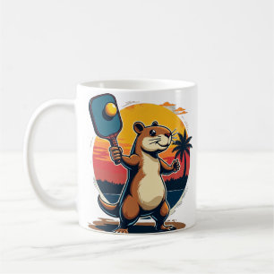 Capybara-Pickleball-Club Retro-Sportlogo Kaffeetasse