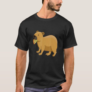 Capybara Pizza Wildlife Animal Italienische Küche T-Shirt