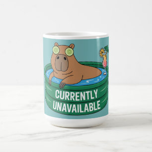 Capybara-Pool-Entspannungstypografie-Grafik Kaffeetasse