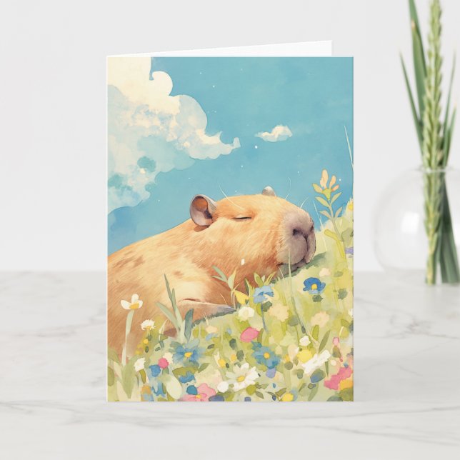 Capybara-Power-Nap Karte (Vorderseite)