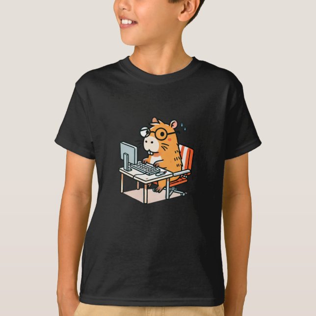 Capybara-Programmierer arbeiten an der Computerkle T-Shirt (Vorderseite)