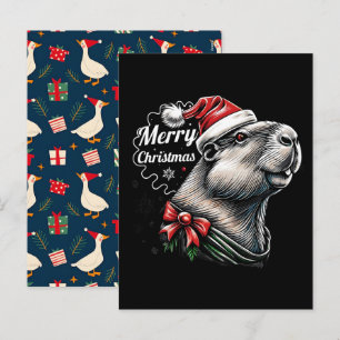 Capybara qui fait le dab pour Noël Santa – Vacance