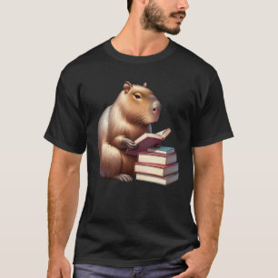 Capybara Reading Book Reader Bookworm Capybara T-Shirt
