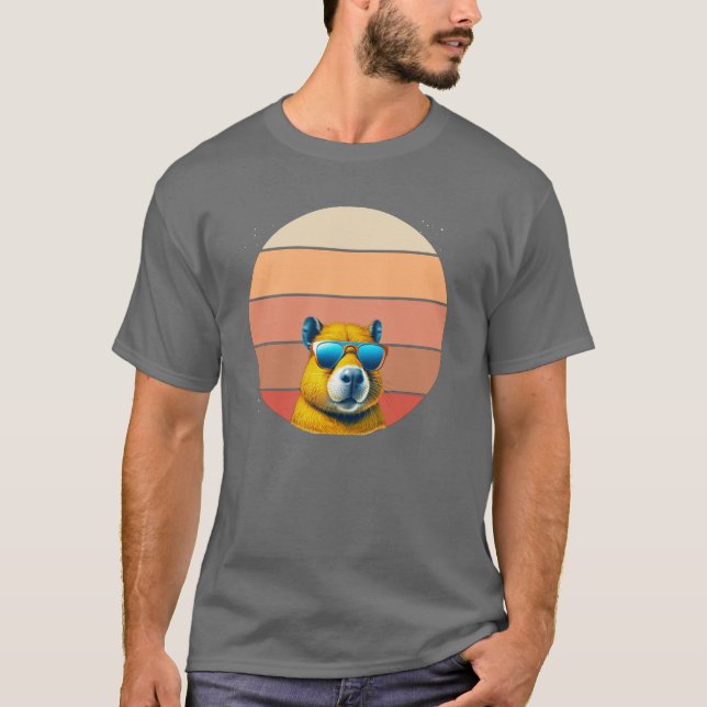 Capybara Retro T-Shirt (Vorderseite)