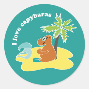 Capybara Runder Aufkleber