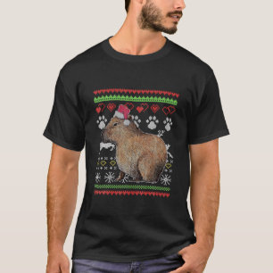 Capybara Santa Claus Ugly Weihnachtskraut Holida T-Shirt