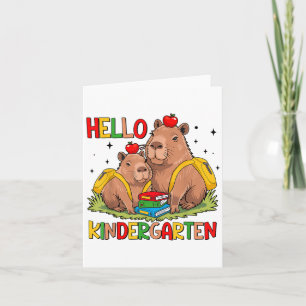 Capybara School Start Hallo Kindergarten Zurück zu Karte