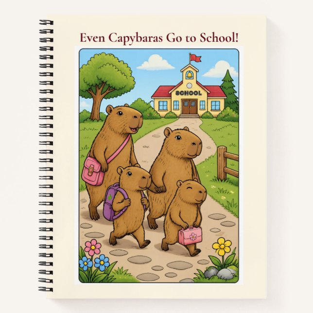 Capybara-Schulheft Notizbuch (Vorderseite)