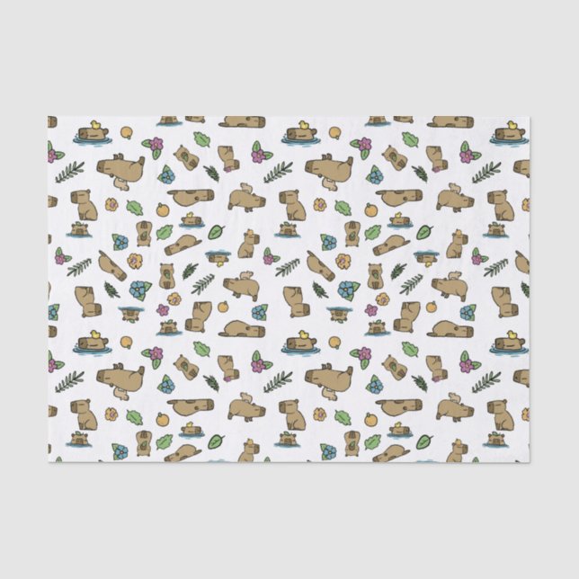Capybara Seidenpapier (Vorderseite)