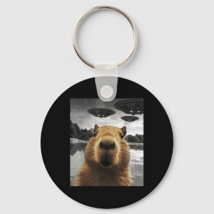 Capybara Selfie Funny Xmas Animal Graphic Capybara Schlüsselanhänger
