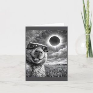 Capybara-Selfie Lustiges Tier Sonnenfinsternis Gra Karte