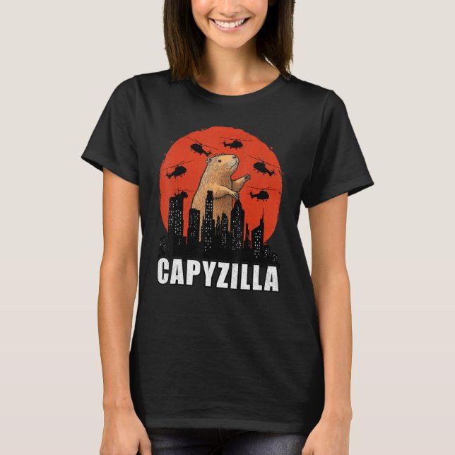 Capybara Shirt Funny Capybara Rodent Capyzilla Fun (Vorderseite)