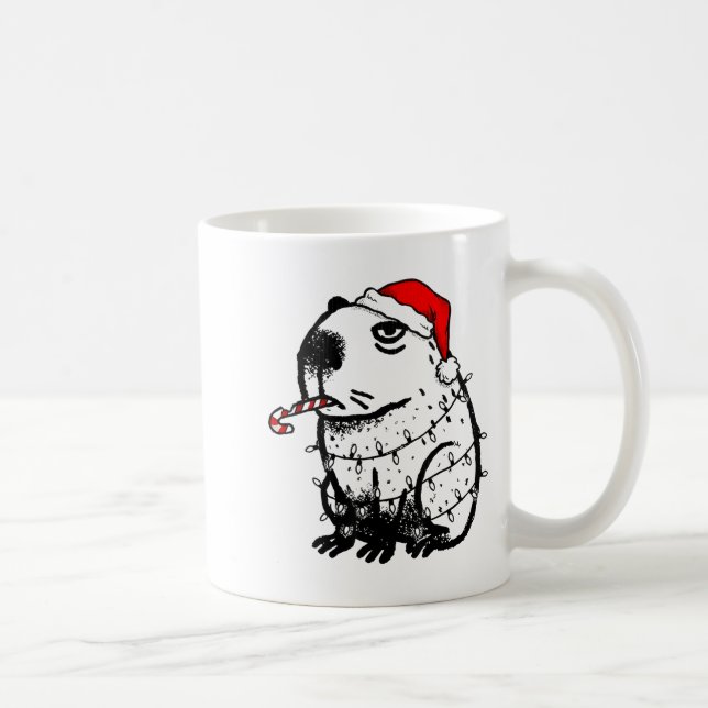 Capybara Smoking Christmas Ugly Cigarette Gen Z  Kaffeetasse (Rechts)
