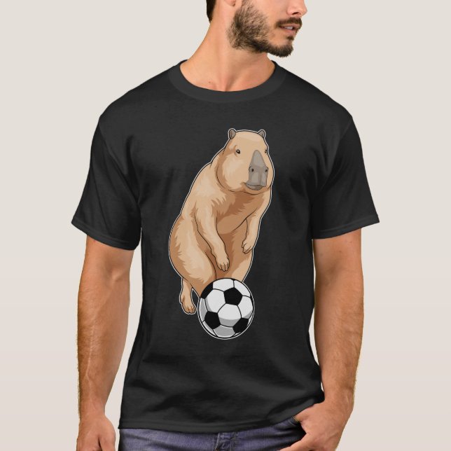 Capybara Soccer Player Soccer T-Shirt (Vorderseite)