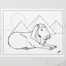 Capybara Sphinx - Page de coloriage.