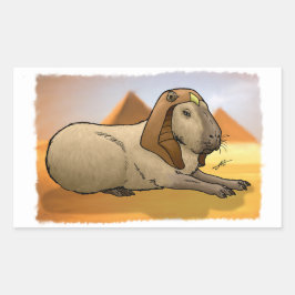 Capybara Sphinx Rechteckiger Aufkleber