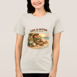 Capybara Strand Leben Ist Besser Am Strand Süß Su Tri-Blend Shirt