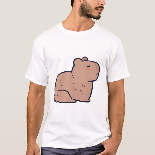 Capybara � Süße Tier T-Shirt (Vorderseite)