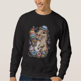 Capybara Süßigkeiten Donuts Kuchen Bonbons Sweatshirt