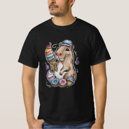 Capybara Süßigkeiten Donuts Kuchen Bonbons T-Shirt