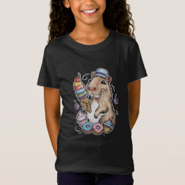 Capybara Süßigkeiten Donuts Kuchen Bonbons T-Shirt