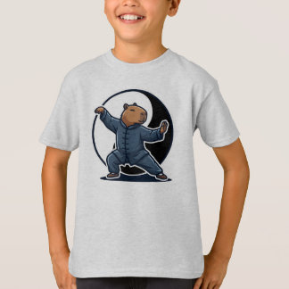 Capybara Tai Chi Master Yin Yang Martial Arts T-Shirt