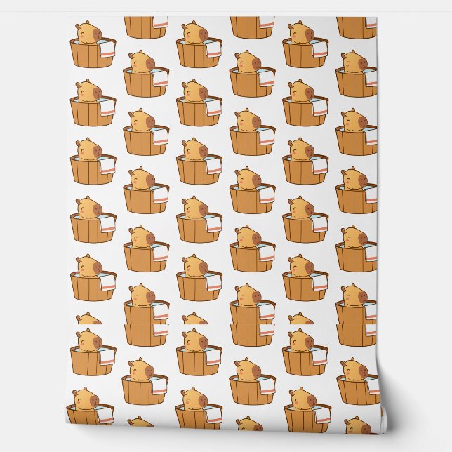 Capybara-Tapete - Süße Tier-Wanddekor Tapete (Abrollen)