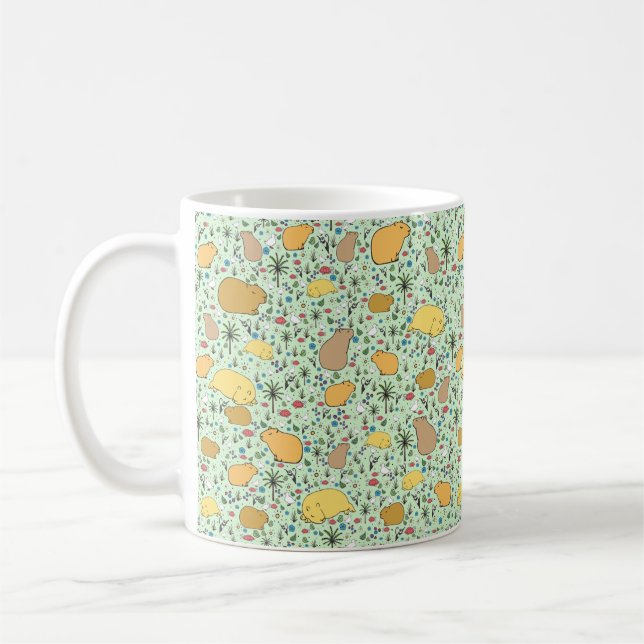 Capybara-Tasse, grün Kaffeetasse (Links)
