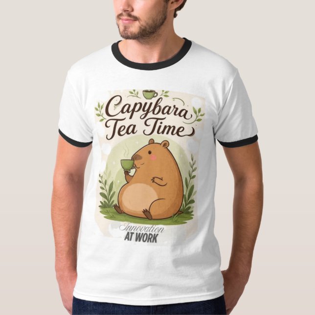 Capybara-Teepause | Süße Capybara trinkt Tee Spaß (Vorderseite)