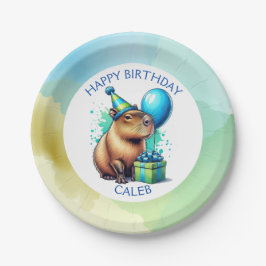  Capybara Themed Boy's Birthday Party Personalized Pappteller