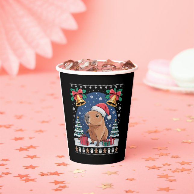 Capybara-Tierliebhaber Weihnachtsgeschenk Hässlich Pappbecher (Insitu)