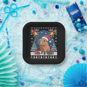 Capybara-Tierliebhaber-Weihnachtsgeschenk Hässlich Pappteller